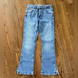 Zara Girls Light Blue Flare Jeans